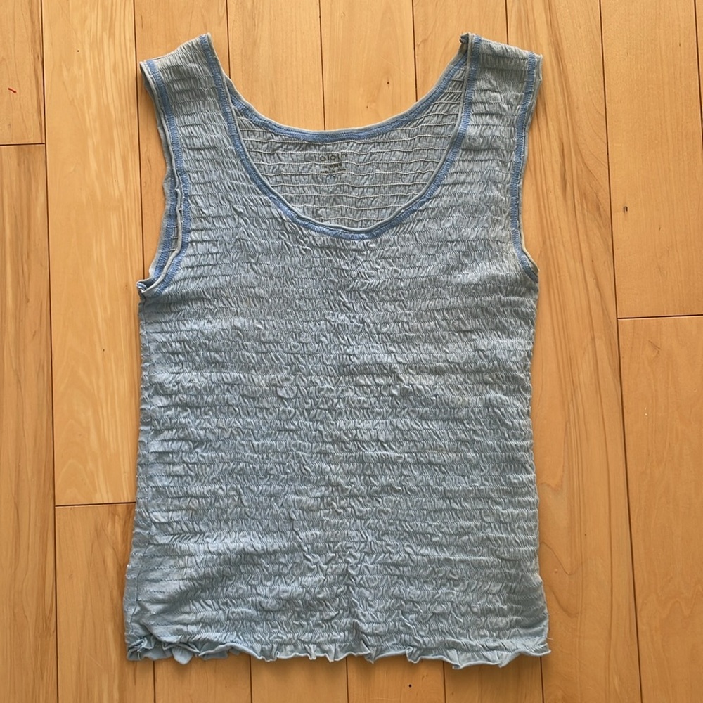Sky Blue Smocked Tank Top